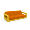 Диван Quarter lounge с подушками желтого цвета, аксессуар оранжевого цвета