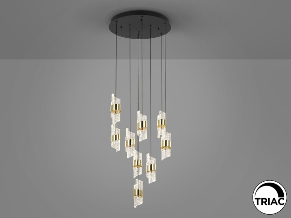 Люстра Iliada 9L черно-золотая D50 от интернет-магазина IDODOM.RU