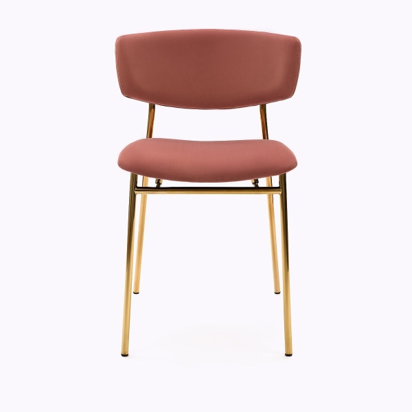 Стул Deimos, микровелюр розовый, опоры золото от интернет-магазина IDODOM.RU