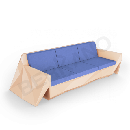 Диван Quaro с подушками Terracotta, Navy