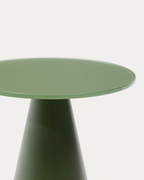 Журнальный столик Wilshire из стекла и стали зеленый Ø30cm от интернет-магазина IDODOM.RU