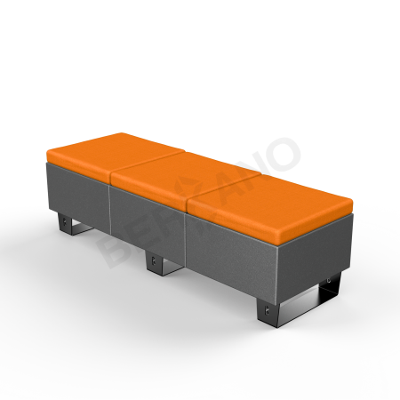 Скамейка Brick 180 Coal Black, Orange