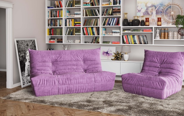 Кресло ДеФранс™️ 1-местное - Эконом микровелюр