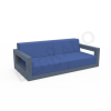 Диван Quarter lounge с подушками синего цвета, аксессуар темно-синего цвета