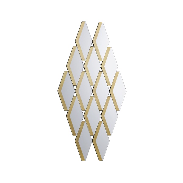 Зеркало Romulo из золотистых пластин от интернет-магазина IDODOM.RU