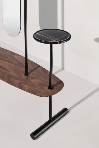 Вешалка Arco графитовый металл/орех от интернет-магазина IDODOM.RU