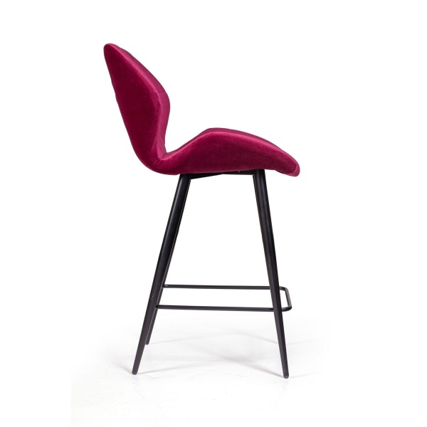 Стул полубарный Crystal, бархат винно-красный 16 от интернет-магазина IDODOM.RU
