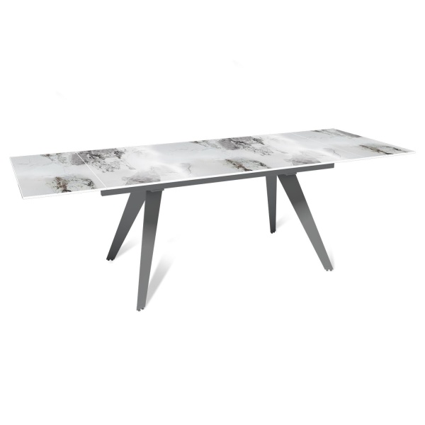 Стол раскладной Rhein (160+40+40), керамика глянцевая Calacatta от интернет-магазина IDODOM.RU