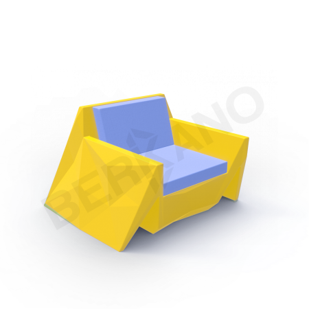 Кресло Quaro с подушками Yellow, Navy