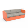 Диван Grace с подушками оранжевого цвета, аксессуар светло-серого цвета