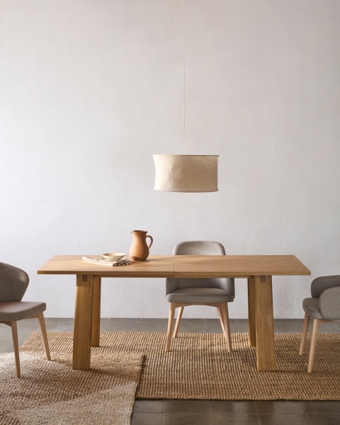 Arlen Раздвижной стол из массива дуба и шпона с натуральной отделкой 200(250) 95 см от интернет-магазина IDODOM.RU