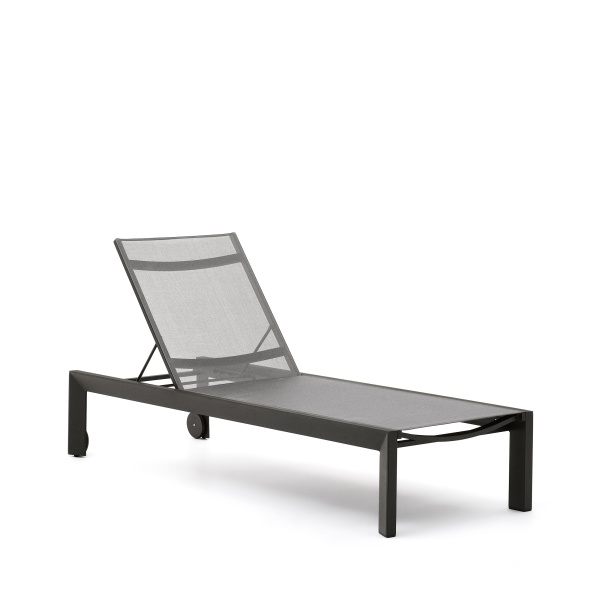 Canutells Алюминиевый шезлонг с черной отделкой от интернет-магазина IDODOM.RU