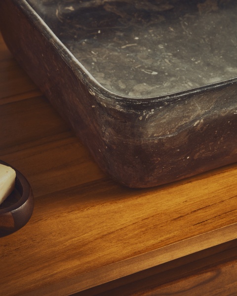 Раковина Darnen из серого мрамора 55 x 35 см от интернет-магазина IDODOM.RU