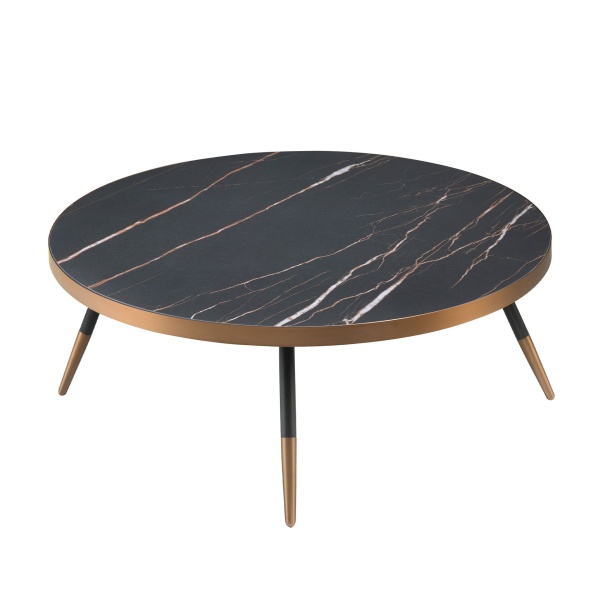 Круглый журнальный столик из стали и керамики CT1015-3AA /2068 от интернет-магазина IDODOM.RU