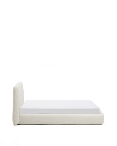 Кровать Martina со съемным чехлом из шенилла цвета экрю 90 x 200 от интернет-магазина IDODOM.RU
