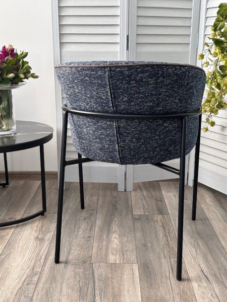 Стул Ghost букле биколорный, синий от интернет-магазина IDODOM.RU