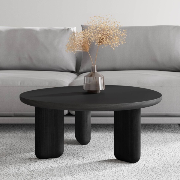 Журнальный столик Momo D800 массив / пластик fenix черный от интернет-магазина IDODOM.RU