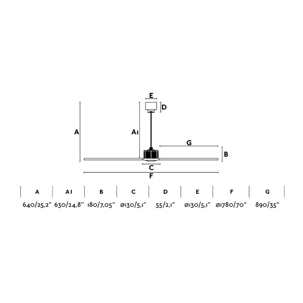 Потолочный вентилятор Just Fan XL Ø1780 черный от интернет-магазина IDODOM.RU