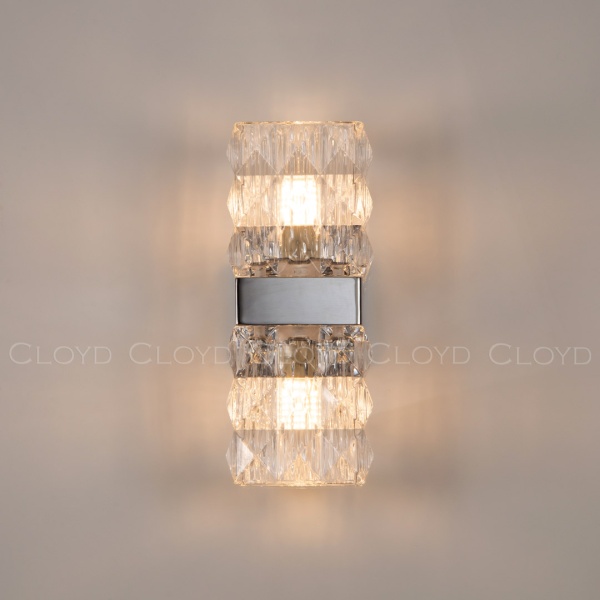 Бра Cloyd CORUND-A W2 / выс. 27 см - хром (арт.20191) от интернет-магазина IDODOM.RU