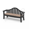 Скамейка Province Coal Black, Toffee
