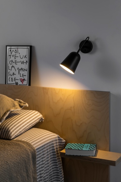 Настенный светильник STUDIO черный абажур 1xE14 от интернет-магазина IDODOM.RU