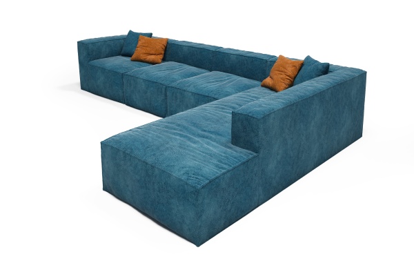 Диван Фри ДФ007 угловой 4 модуля - Эконом микровелюр