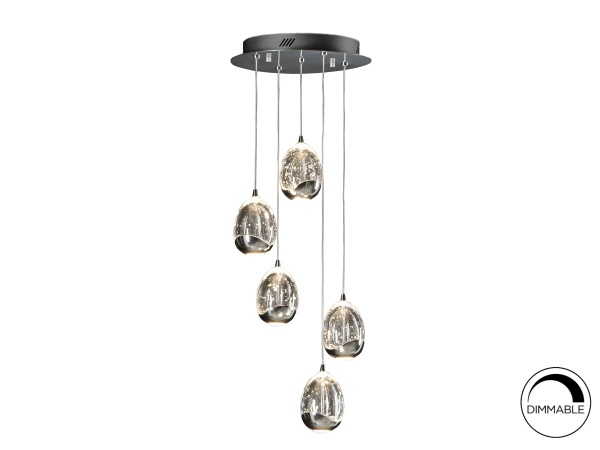 Подвесной светильник Rocio LED 5L Ø30 хром от интернет-магазина IDODOM.RU