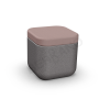 Пуф Grace цвета серый гранит, аксессуар кофейного цвета