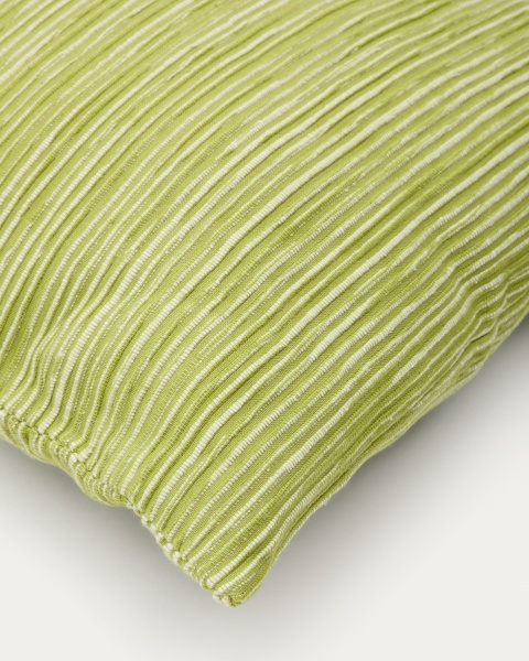 Чехол для подушки из жаккардовой ткани в зеленую полоску 45 x 45 см от интернет-магазина IDODOM.RU