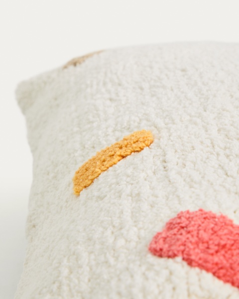 Подушка напольная Epifania белый хлопок с разноцветными точками от интернет-магазина IDODOM.RU