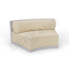 Диван полукруглый Fame с подушкой Concrete Gray, Bone Brown