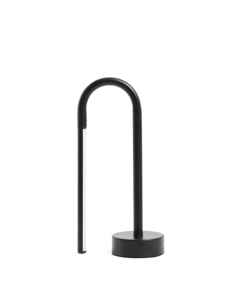 Переносная настольная лампа Bow из черного алюминия от интернет-магазина IDODOM.RU