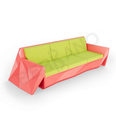 Диван Quaro с подушками Chili Red, Green