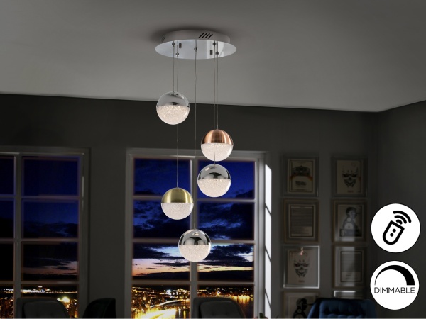 Подвесной светильник Sphere 5L LED Ø33 DIM цветной от интернет-магазина IDODOM.RU