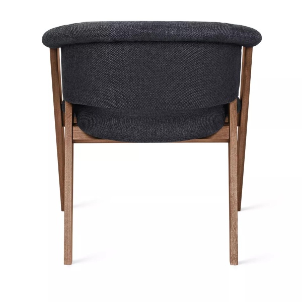 Кресло Claus, дуб натуральный лак коричневый, рогожка, серый от интернет-магазина IDODOM.RU