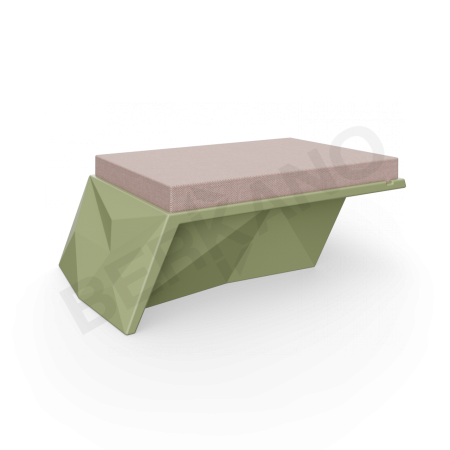 Угловой модуль Quaro с подушками Olive green, Cappuccino