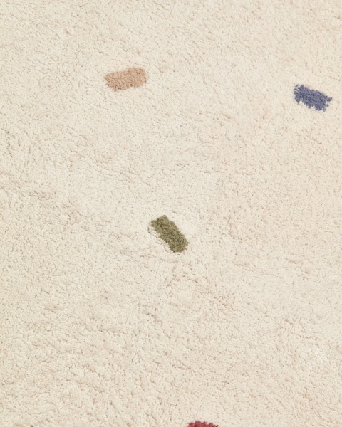 Epifania Ковер 100 % белый хлопок с разноцветными точками 90 x 150 см от интернет-магазина IDODOM.RU