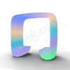 Светящаяся скамья Phone Square белого цвета RGB