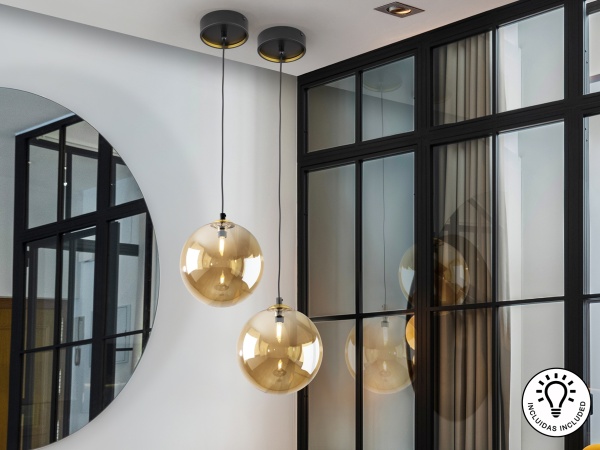 Подвесной светильник Dark 1L 20D черно/латунный от интернет-магазина IDODOM.RU