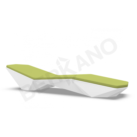 Шезлонг Quaro с подушками Snow White, Green