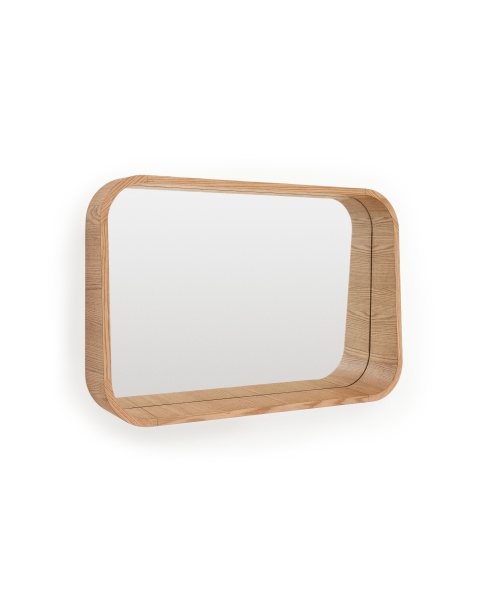 Salaya Зеркало в раме из ламинированной фанеры ясеня в натуральной отделке, 90 x 60 от интернет-магазина IDODOM.RU