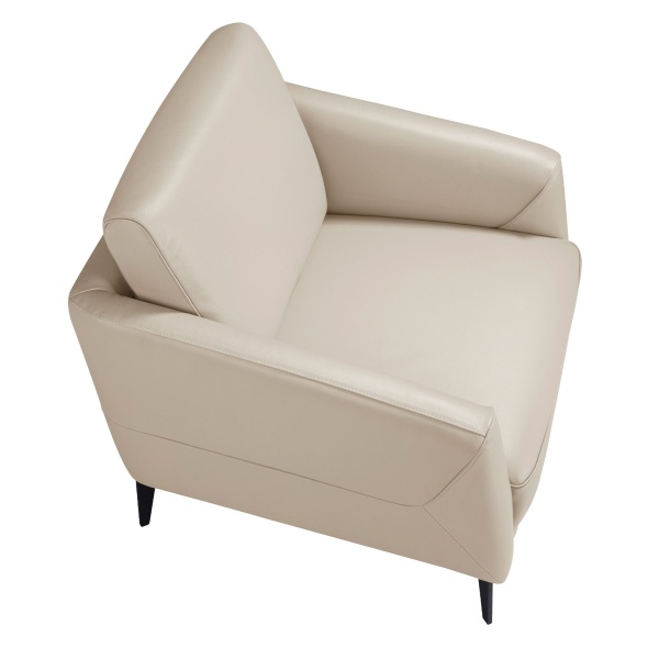 Кресло 5094/KF-A051-M5652 кожаное с черными стальными ножками от интернет-магазина IDODOM.RU