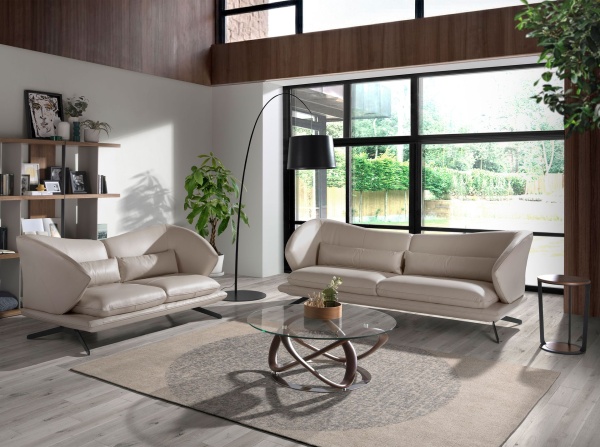 Круглый журнальный столик из стекла и массива ореха CT20050 /2064 от интернет-магазина IDODOM.RU