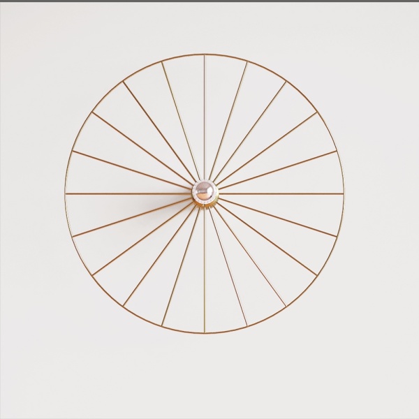 Бра Wheel 60 cm золотой + цоколь 15 cm золотой от интернет-магазина IDODOM.RU