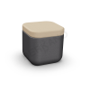 Пуф Grace черного цвета, аксессуар бежевого цвета