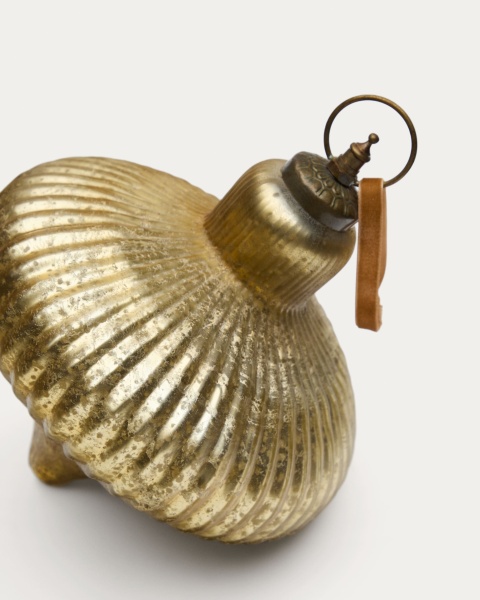 Набор из 2 подвесных украшений Raj из переработанного золотого стекла, 10 см от интернет-магазина IDODOM.RU