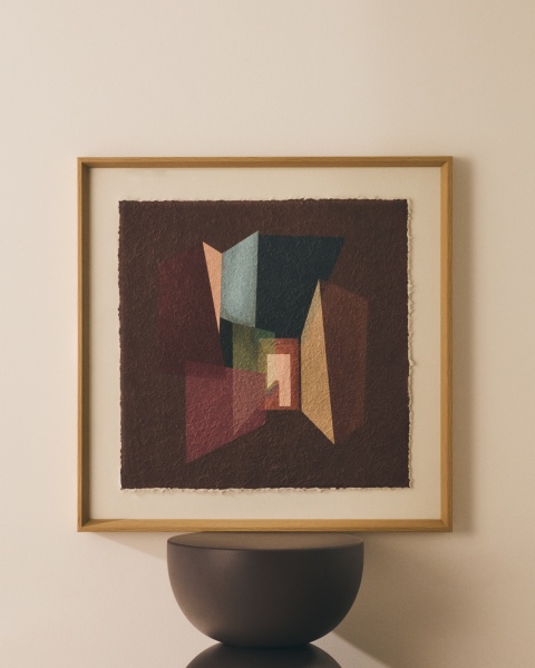 Многоцветная картина Veluni из переработанной бумаги 60 x 60 см от интернет-магазина IDODOM.RU