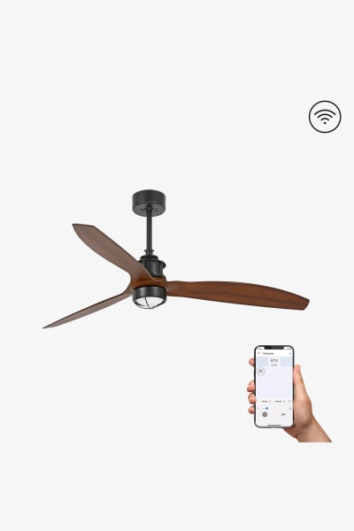 Потолочный вентилятор Just Fan черный/дерево 128 см от интернет-магазина IDODOM.RU