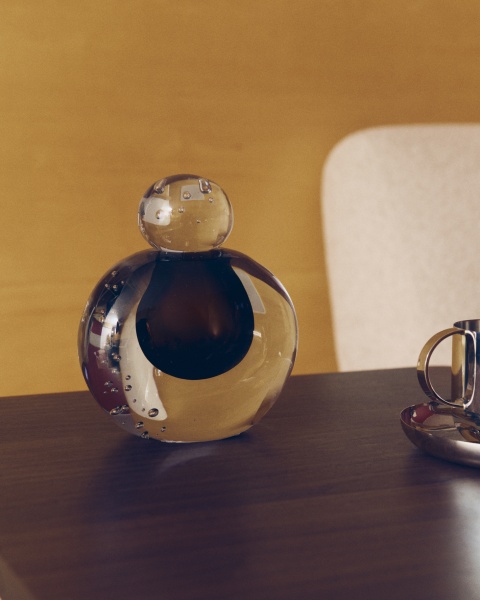 Ваза Lunivo из коричневого стекла 13 см от интернет-магазина IDODOM.RU