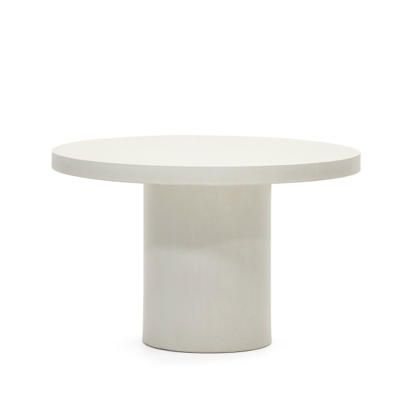 Aiguablava Круглый стол из белого цемента Ø 120 см от интернет-магазина IDODOM.RU